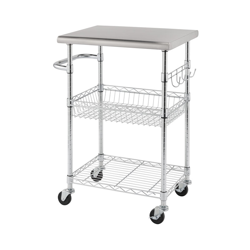Trinity 24" EcostorageStainless Steel Kitchen Cart Nsf Chrome Colour